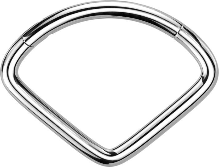 Star Piercing Micro Segmentring klappbar silber Fächer (ohne Messing, Titan G23)