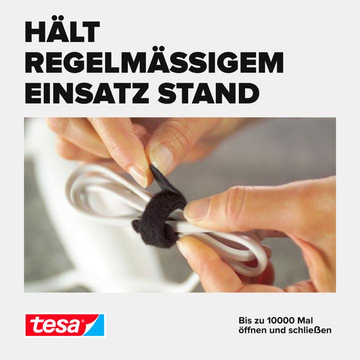 Actual product image tesa On & Off Cable Manager (Velcro cable ties, 5000 mm, 1 pcs.)