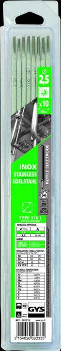 Produktbild GYS Stabelektroden, 10 Stk., Ø 2,5 mm, INOX 316L
