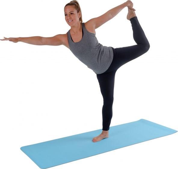 Image du produit Pure2improve Tapis de yoga, bleu et gris, 173x58x0,6cm (6 mm)