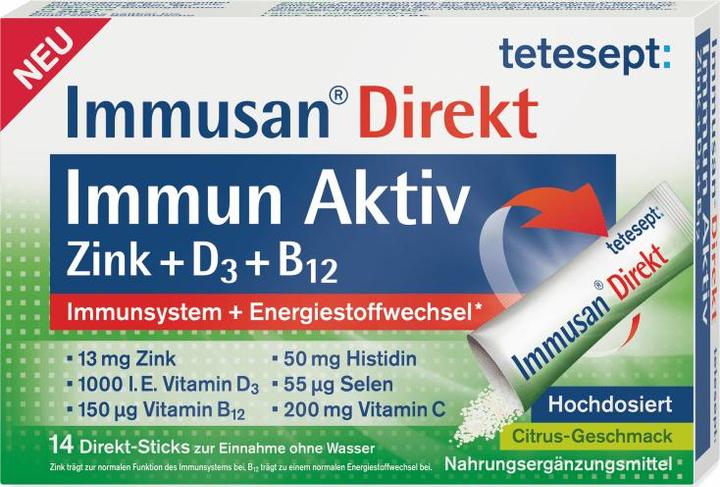 Immagine prodotto Tetesept Immusan Direct Immune Active Zinc+D3+B12 (20 Pezzo/i, Raccoglitrice)