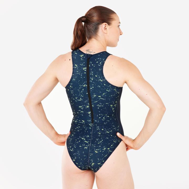 Actual product image Nabaiji Badeanzug Wasserball Damen - All Sand dunkelblau (40, 42)