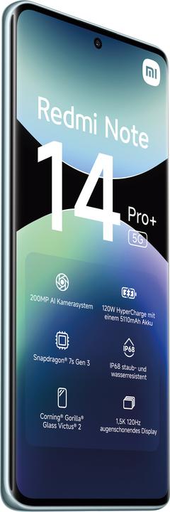 Productafbeelding Xiaomi Redmi Note 14 Pro+ (256 GB, Frost Blue, 6.67", Dubbele SIM, 200 Mpx, 5G)