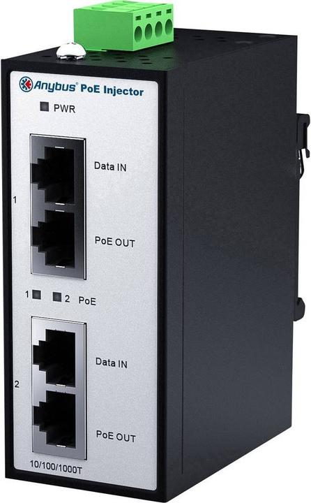 Immagine prodotto Anybus Iniettore PoE 12-57 VDC (802,3at (PoE+), 802.3af (PoE), 30 W)