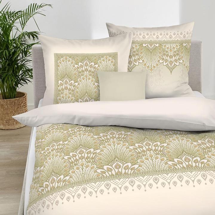 Actual product image Kaeppel Beaver bed linen Venice olive (Duvet cover, 135x200 cm, 80x80 cm)