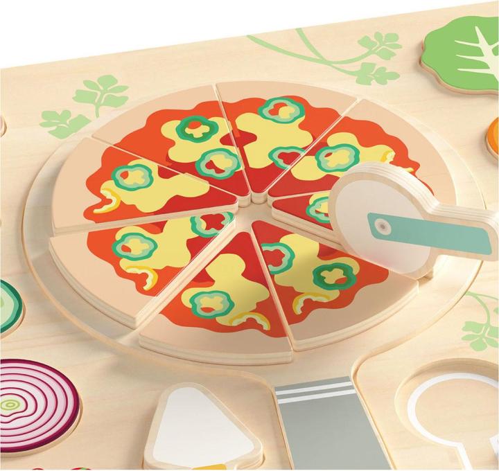 Actual product image Classic World Moulded wooden pizza puzzle, 22 pieces. (22 pieces)