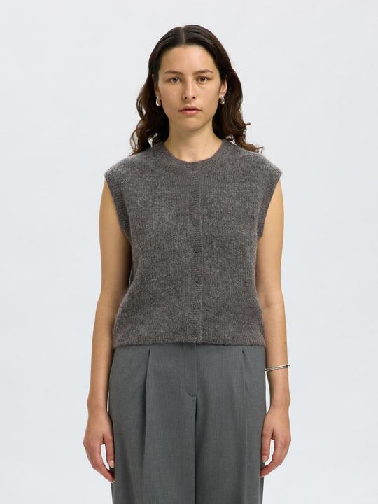 Actual product image Selected Femme Slflulu Sl Button O-Neck Vest Noos (L)