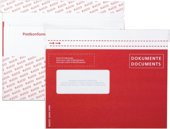 Productafbeelding Elco Quick Vitro Paper Document Pockets Documenten/Documenten die aan de post voldoen (C5)