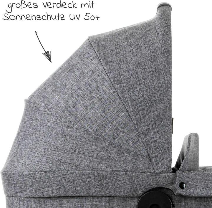 Produktbild ABC Design Kinderwagenaufsätze Babywanne für Buggy Flash - Woven Graphite