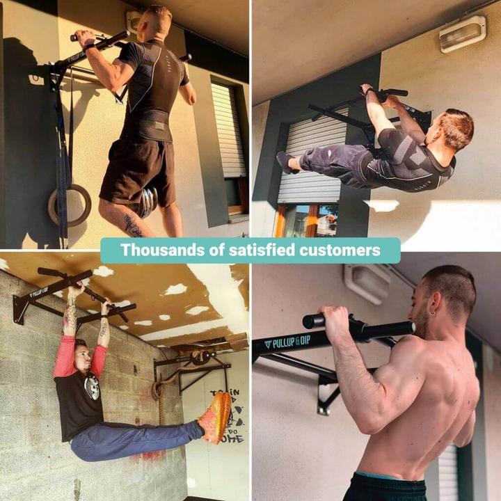 Actual product image Pullup & Dip Klimmzugstange Wand inkl. Klimmzug Band + Schrauben
