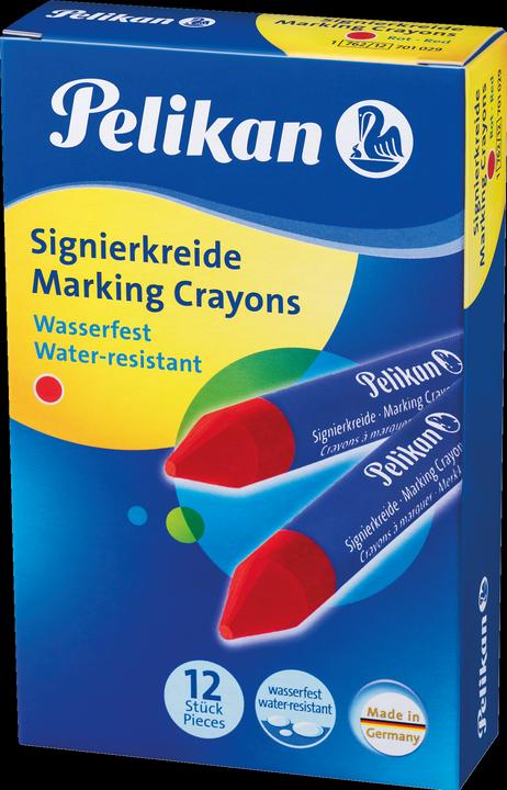 Actual product image Pelikan Marking crayon 762, red, diameter: 13.5 mm suitable for rough surfaces such as metal (even hot (Red, 12 x)