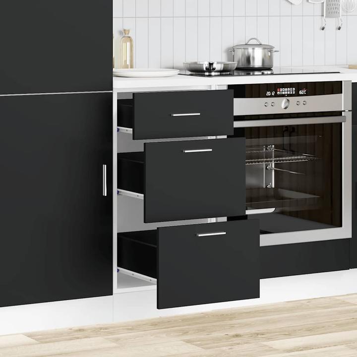 Actual product image VidaXL Unterschrank Schwarz 40x46x81,5 cm Holzwerkstoff Küchenschrank (40 x 46 x 81.5 cm)