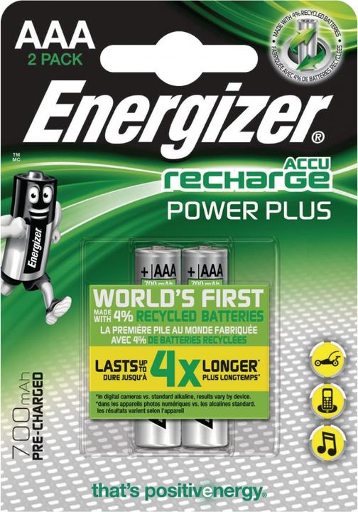 Image du produit Energizer Recharge Power Plus (2 pcs, AAA, 700 mAh)