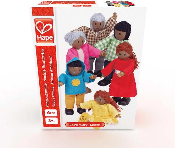 Produktbild Hape Puppenfamilie dunkle Hautfarbe