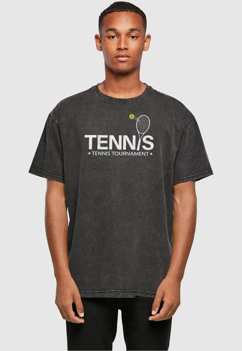Actual product image Merchcode Tennis Racket Acid Washed Oversized Tee - 113027 (XL)