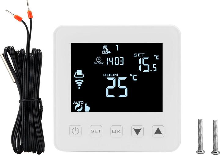 Actual product image Casativo WLAN thermostat for underfloor heating, control via app, Siri, Alexa & GA, set of 4