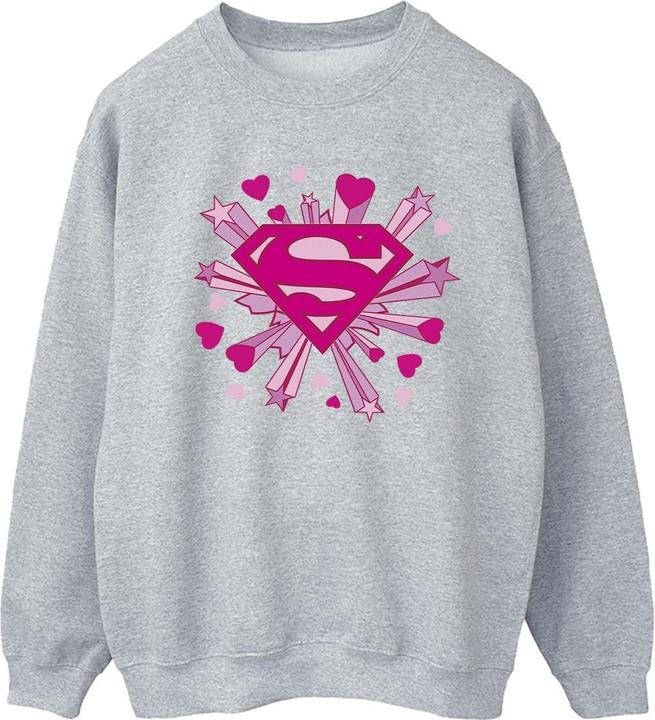 Produktbild Superman Pink Hearts And Stars Logo Sweatshirt (M)