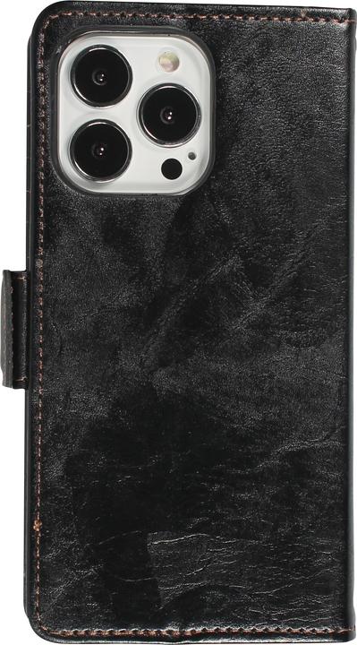 Image du produit PhoneLook Etui cuir Flip Wallet en cuir véritable avec stripe design et compartiment à cartes (Apple iPhone 13 Pro)