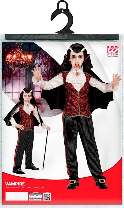 Produktbild Widmann VAMPIR (Weste mit Hemd und Jabot, Hose, Umhang), 116 cm / 4-5 Years (110)
