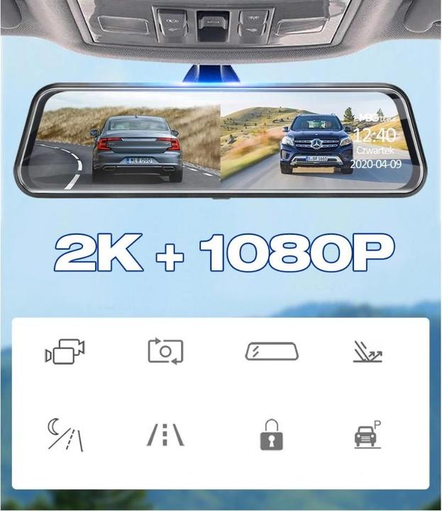 Actual product image MBG Line Video recorder HS900PRO (Built-in microphone, Built-in display, GPS receiver, QHD)