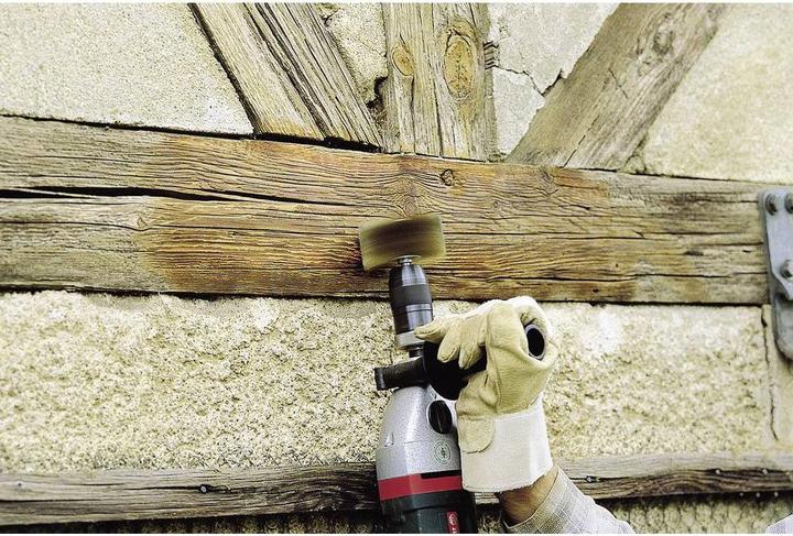 Actual product image wolfcraft wolfcraft 1 Holz-Struktur-Bürste S=8mm ø80x35mm