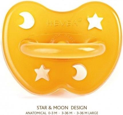Actual product image Hevea Stars & Moon, from 3 months (jaw-friendly) (3 - 12 M.)