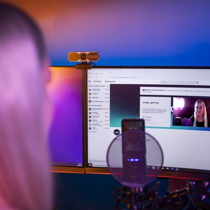 Produktbild Urage Streaming-Webcam REC 900 FHD, schwarz (2 Mpx)