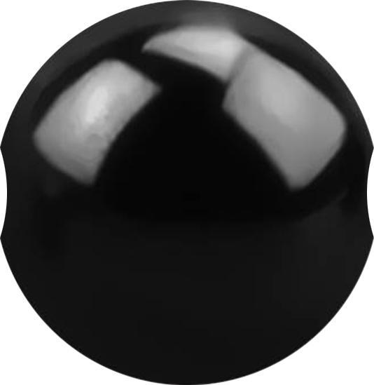 Star Piercing Ball Closure Kugel schwarz (Chirurgenstahl 316L, ohne Messing)