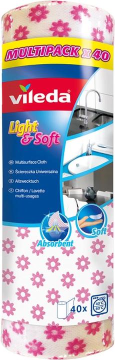 Produktbild Vileda Allzwecktuch Light & Soft in Rolle 40 Stk (weiss mit Blumen) (40 Stk.)