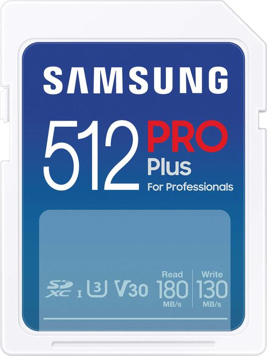 Image du produit Samsung PRO Plus (512 Go, SDXC, U3, UHS-I)