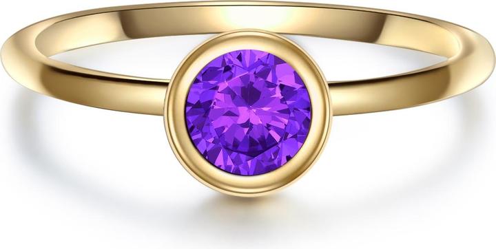 Glanzstücke München Damen Sterling Silber Amethyst gelbgold - 28681