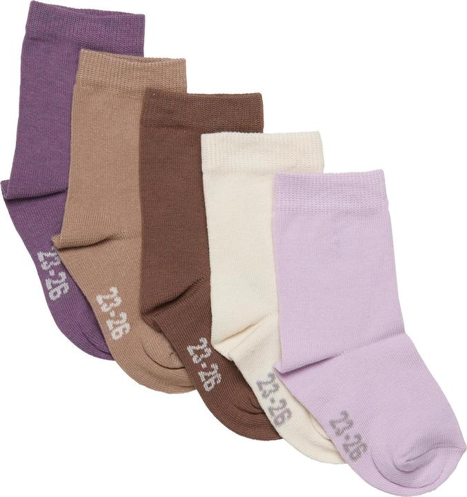 Produktbild Minymo Socken Uni 5er Set Very Grape Gr. 15/18 (5er Pack, 15 - 18)