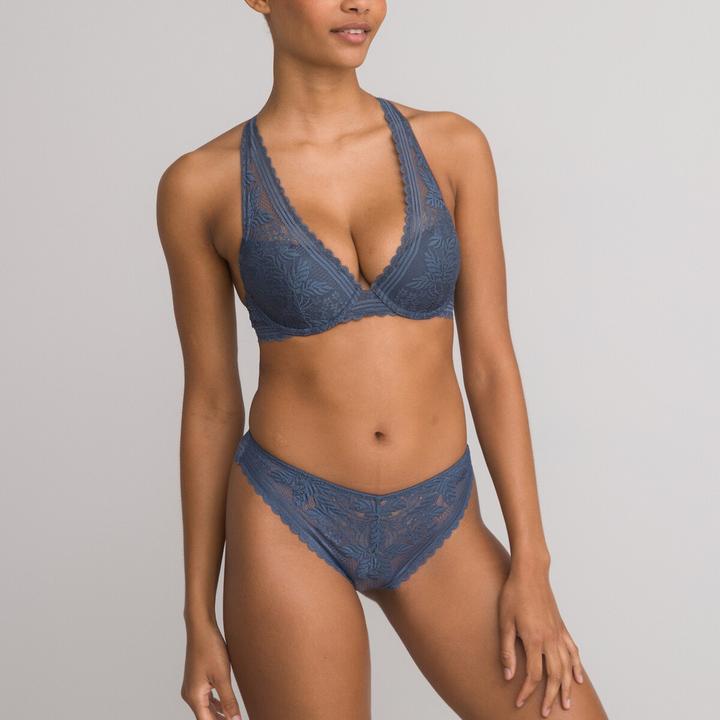 Produktbild La Redoute Collections Spitzen-BH in Foulard-Form aus recyceltem Material (85 C)