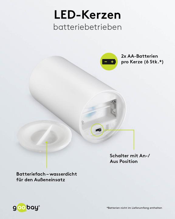 Produktbild Goobay 3er-Set LED-Kerzen (3 x)