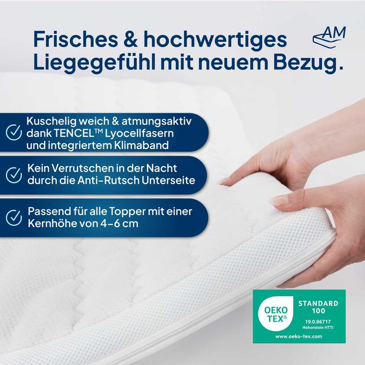 Produktbild AM Qualitätsmatratzen Topperbezug Tencel (220 x 90 cm)
