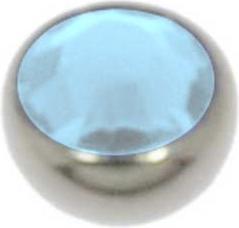 Actual product image Bijouteria 1.2mm Titanium piercing part (Swarovski Crystal, Titanium)