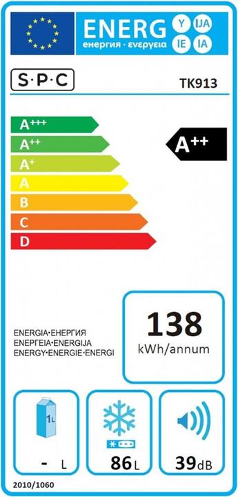 Energie-Label SPC TK913/S (Freistehend, 86 l)