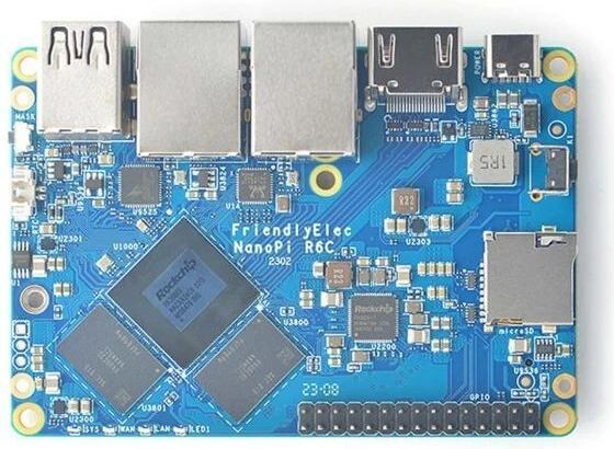 Actual product image Allnet FriendlyELEC NanoPI R6C Dual-2.5G ETH 8G RAM / 32G emmC Combo with Case