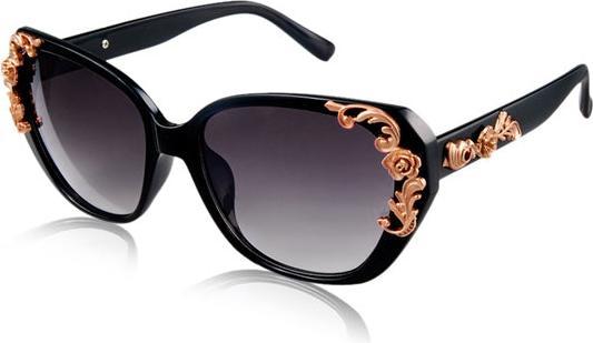 Hermex Damen Elegante Sonnenbrille UV400 - Schwarz