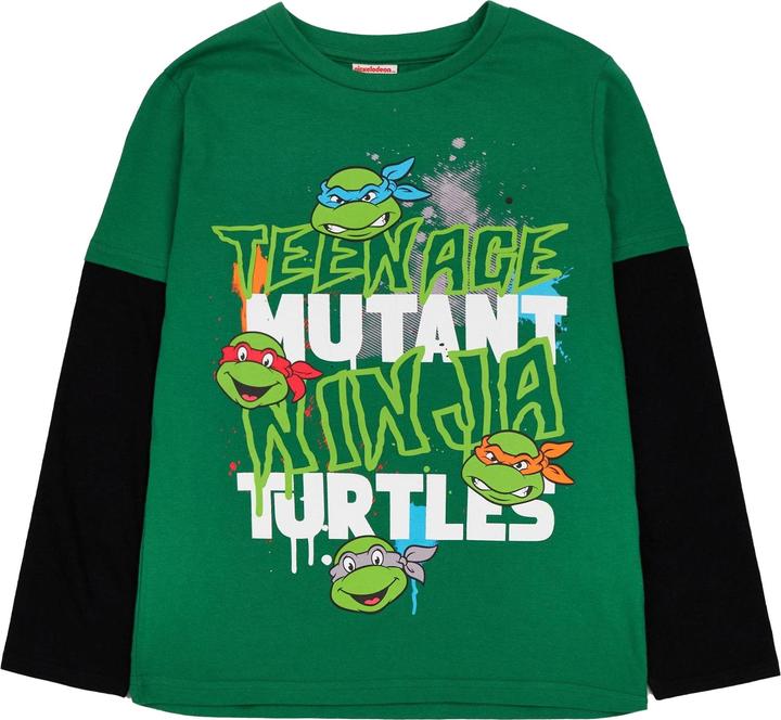 Immagine prodotto Teenage Mutant NT Maglietta Testo Manica Lunga Ragazzi (140)