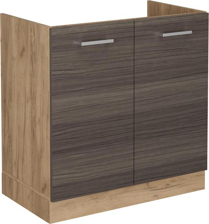 Produktbild Vicco Spülenunterschrank R-Line, Edelgrau/Goldkraft Eiche, 80 cm ohne Arbeitsplatte