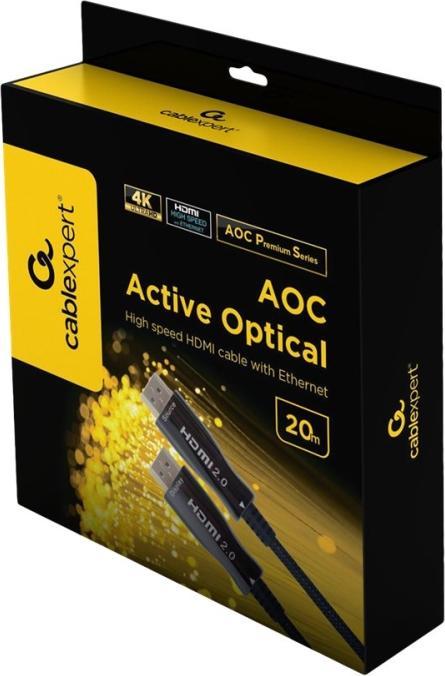 Image du produit Gembird CCBP-HDMI-AOC-20M Câble HDMI HDMI type A (standard) Noir (20 m, HDMI)