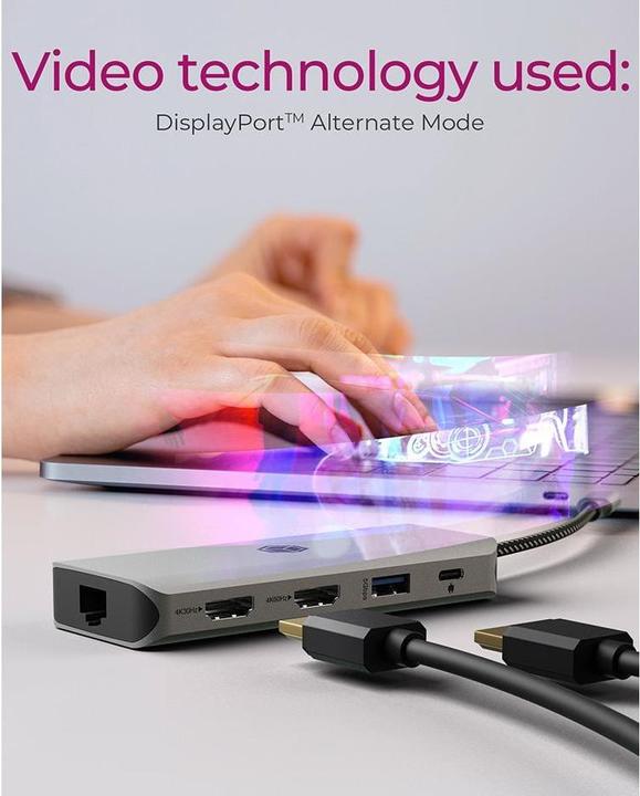 Produktbild Icy Box IB-DK4012-CPD (USB-C, 3 Ports)