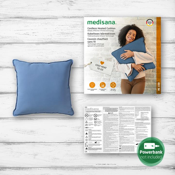 Actual product image Medisana HC 150 Interior Cushion Line blue (40 x 40 x 18 cm)