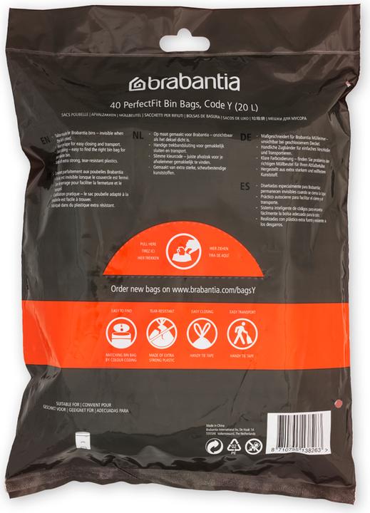 Productafbeelding Brabantia PerfectFit Tassen (40 x, 20 l)