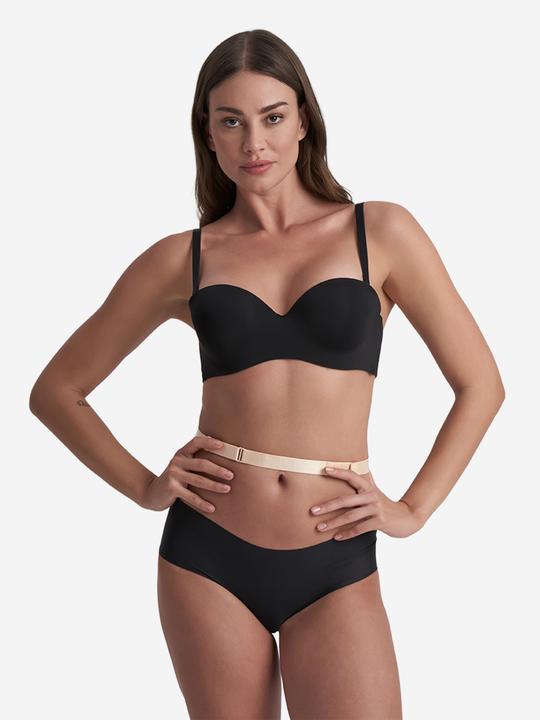Actual product image Bye Bra 2 Low Back Straps 3 Rows Black (pack of 3, One size)