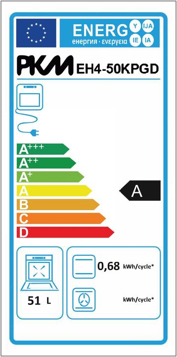 Energie-Label PKM Standelektroherd EH4-50KPGD