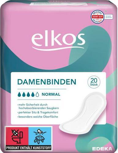 Produktbild Elkos 20 Damen Binden Normal Elk (20 x)