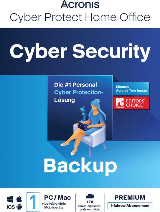 Immagine prodotto Acronis Cyber Protect Home Office Premium (1 Utente, 1 Dispositivi/Utenti, 12 mesi)