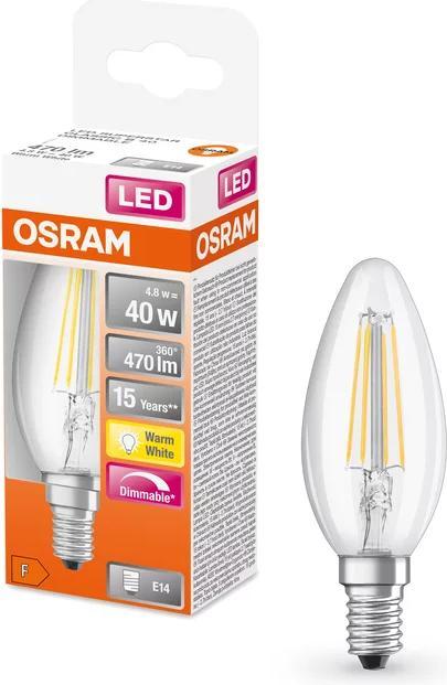 Produktbild Osram Led Retrofit Classic B (E14, 4.80 W, 470 lm, 6 x, F)